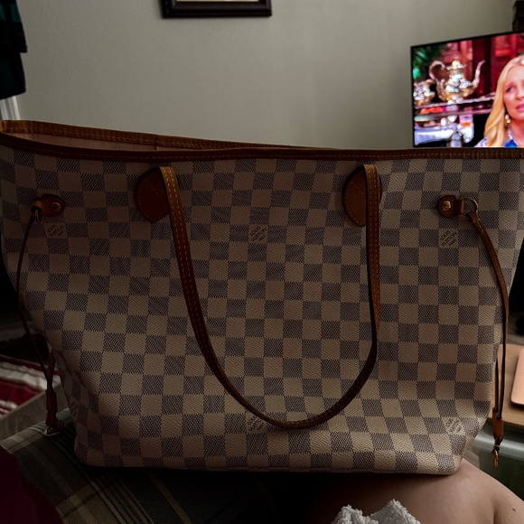👜 Louis Vuitton Damier Azur Neverfull MM Set 🤍 - Picture 6 of 15